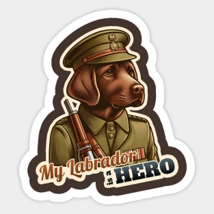 Labrador Retriever soldier Sticker